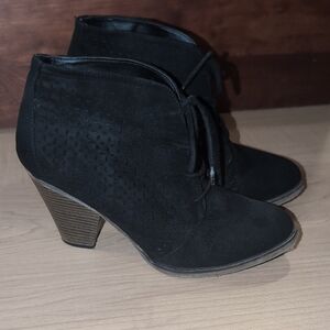 MIA Black Heeled Ankle Boots